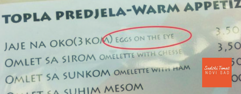 7 razloga da prevedete jelovnik na engleski jezik