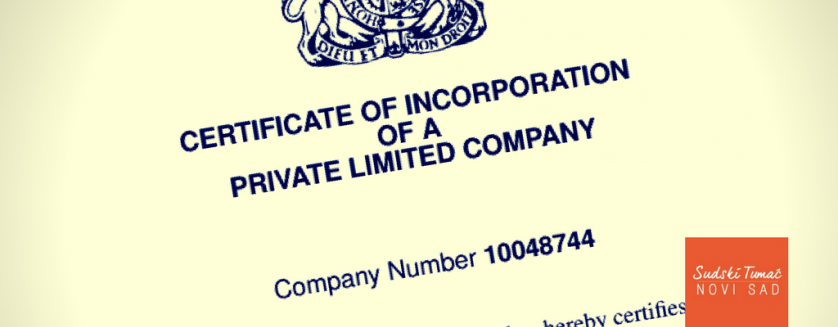 Prevođenje dokumentacije na srpski za osnivanje firme u Srbiji